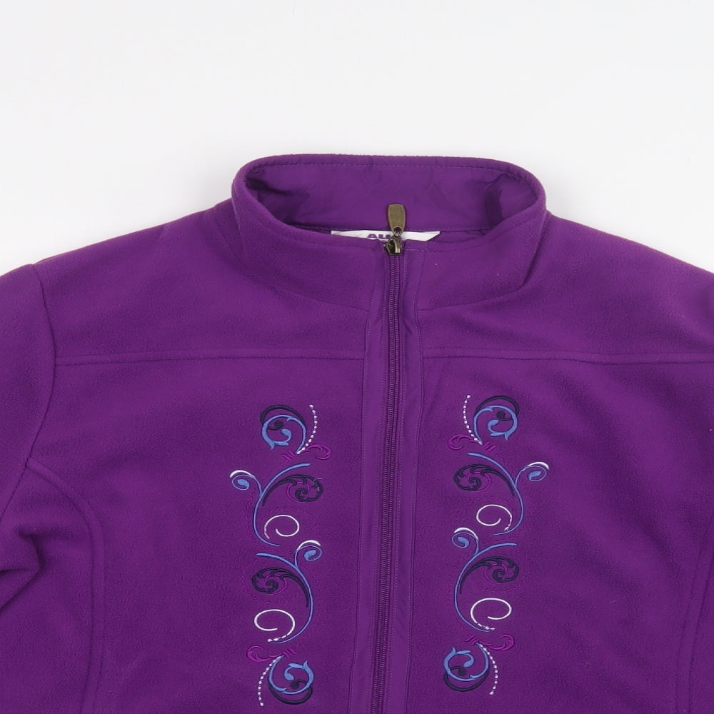 Alia Womens Purple   Windbreaker Jacket Size M  Zip
