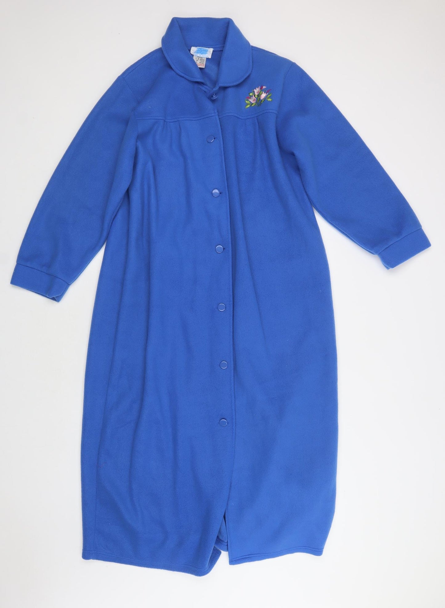 Linge de Maison Womens Blue  Polyester Kaftan Robe Size 16  Button