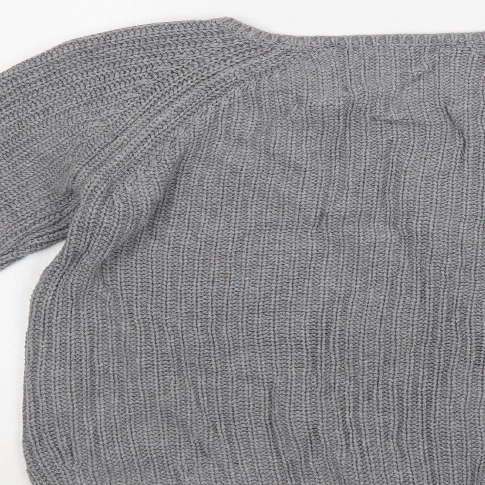 French Connection Womens Grey Round Neck   Pullover Jumper Size S
