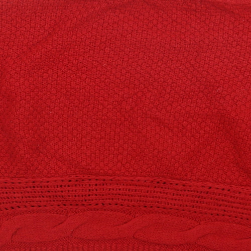 NEXT Womens Red Round Neck  Acrylic Pullover Jumper Size 14