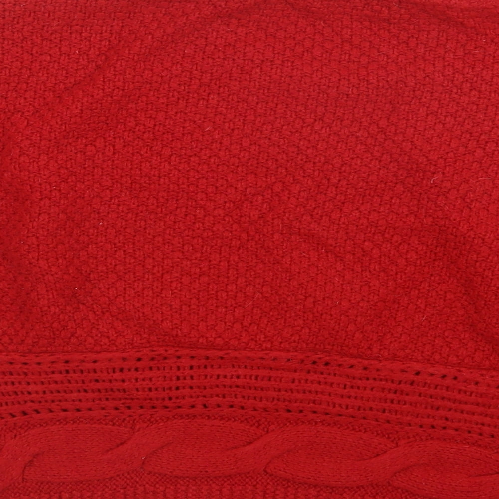 NEXT Womens Red Round Neck  Acrylic Pullover Jumper Size 14