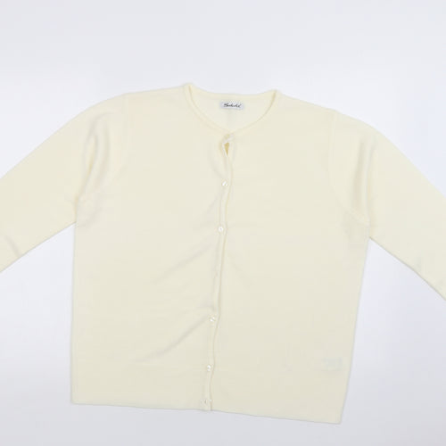 Berker Womens Ivory Crew Neck  Acrylic Cape Jumper Size 18