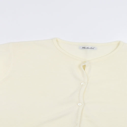 Berker Womens Ivory Crew Neck  Acrylic Cape Jumper Size 18