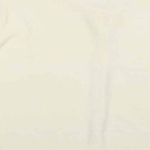 Berker Womens Ivory Crew Neck  Acrylic Cape Jumper Size 18