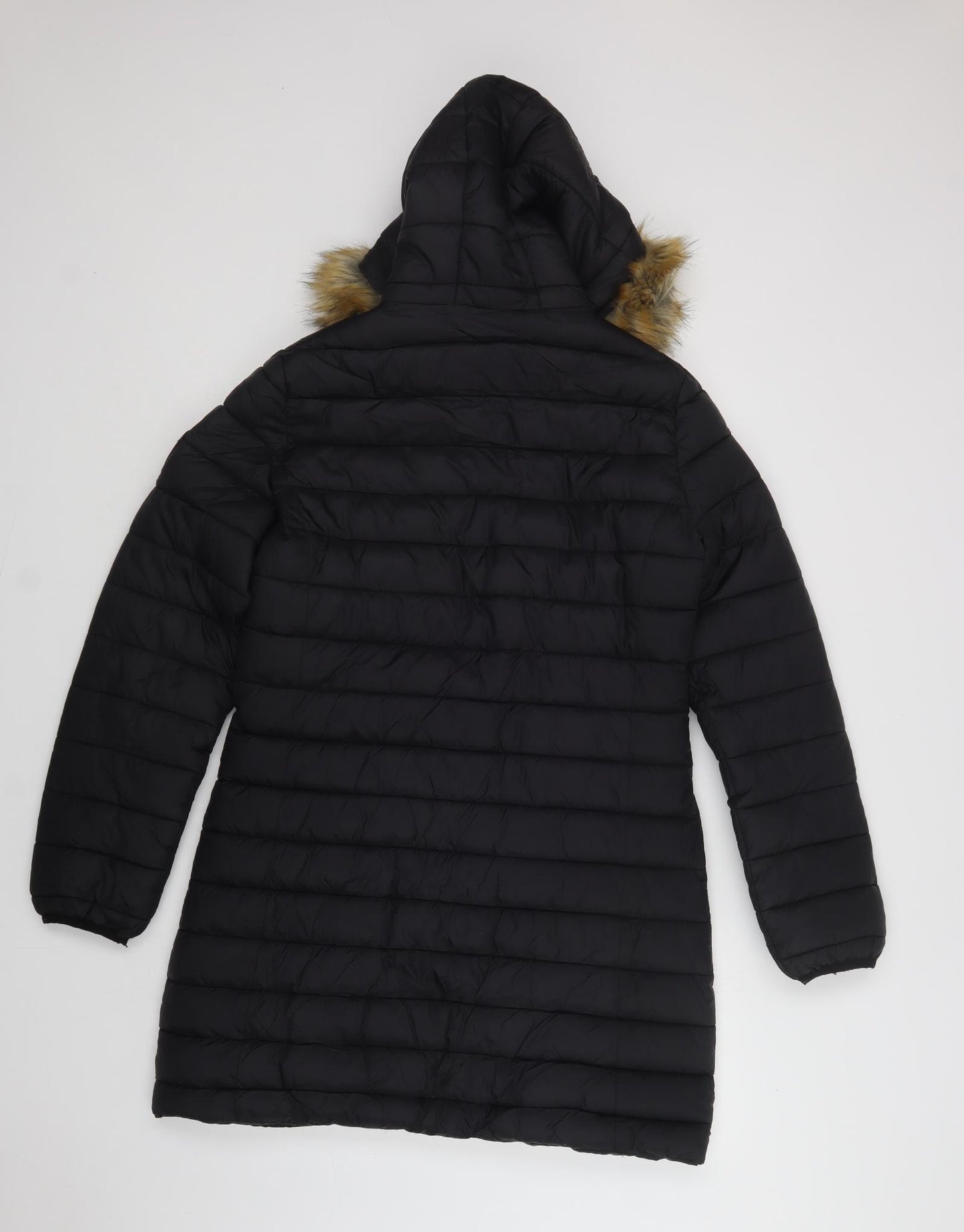 Geographical Norway Womens Black   Quilted Jacket Size 12  Zip