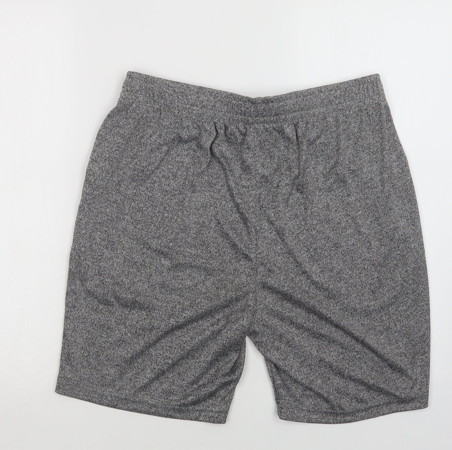 Souluxe Mens Grey  Polyester Sweat Shorts Size M L7 in Regular Drawstring
