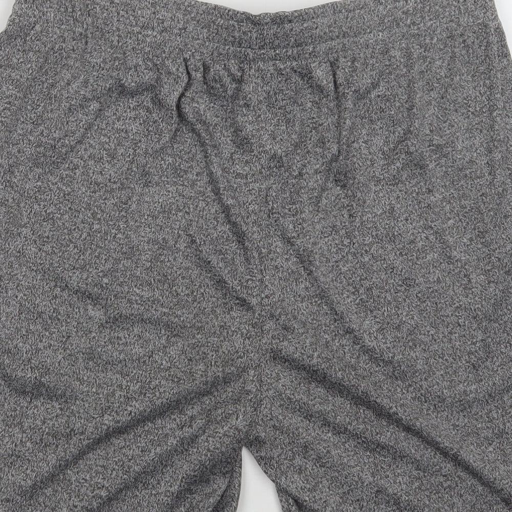 Souluxe Mens Grey  Polyester Sweat Shorts Size M L7 in Regular Drawstring