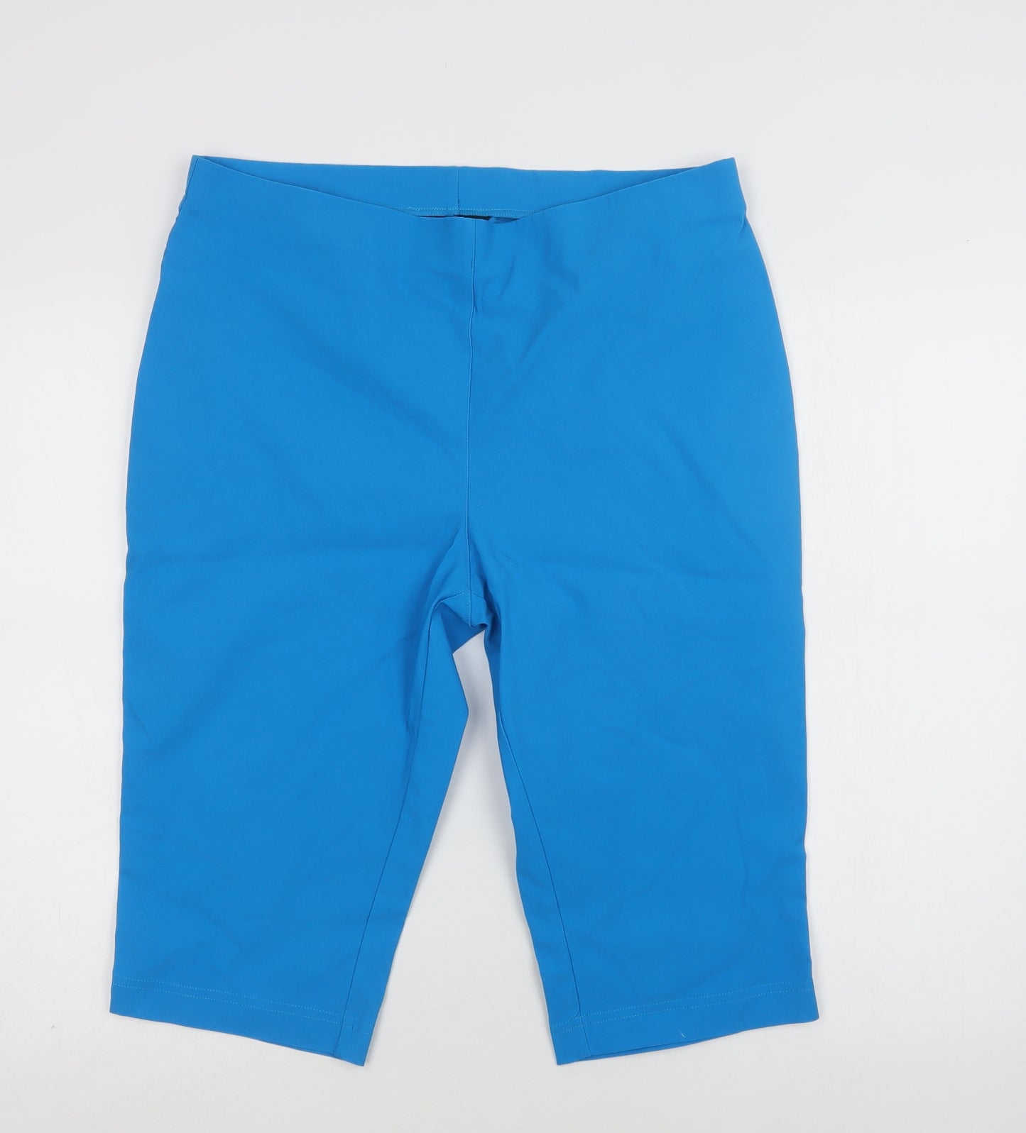 Roman Womens Blue  Viscose Chino Shorts Size 18 L15 in Regular