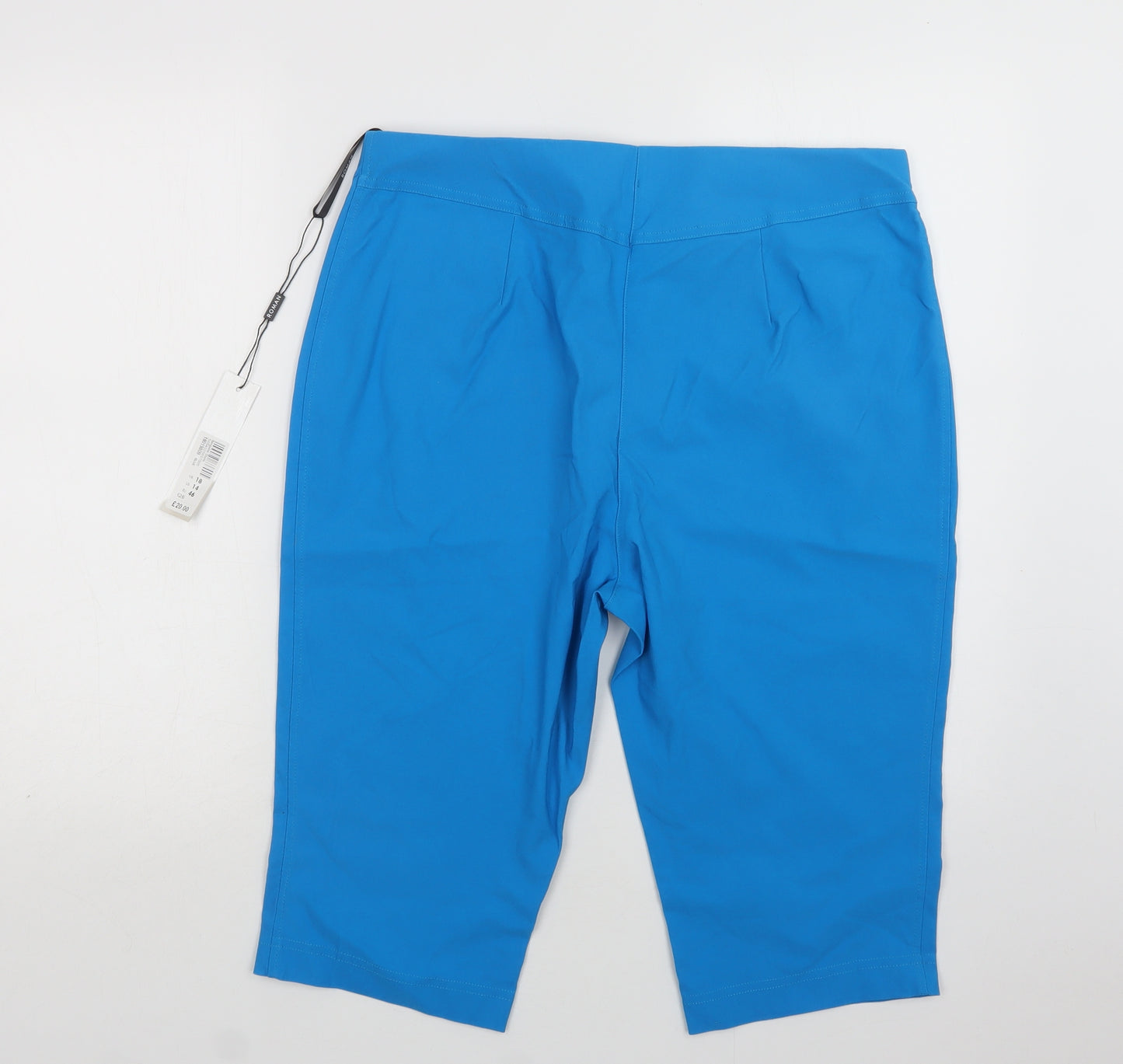 Roman Womens Blue  Viscose Chino Shorts Size 18 L15 in Regular