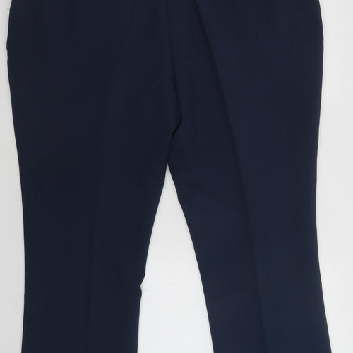 Damart Womens Blue  Polyester Dress Pants Trousers Size 26 L27 in Regular Button