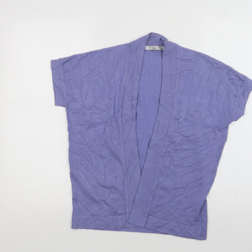 Isle Womens Purple V-Neck  Viscose Cardigan Jumper Size M