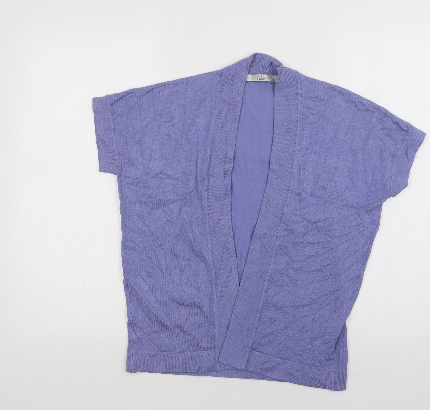 Isle Womens Purple V-Neck  Viscose Cardigan Jumper Size M