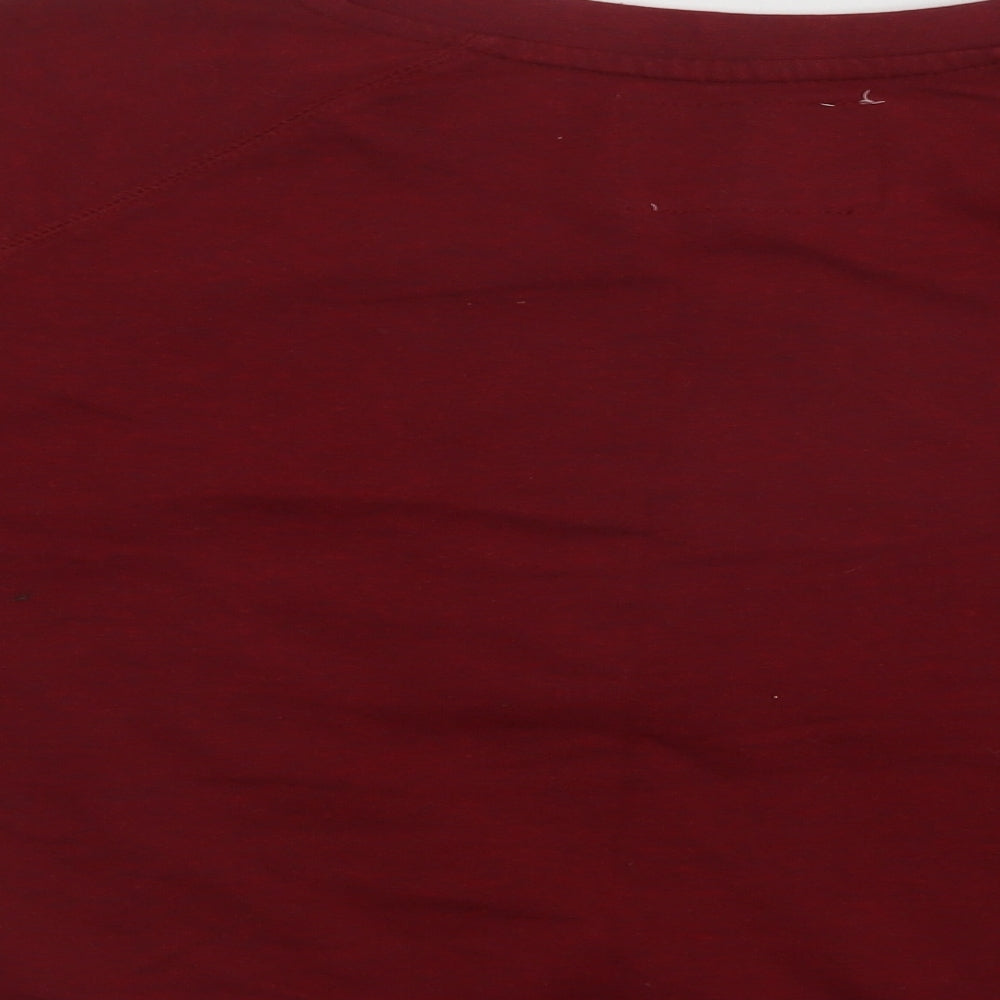 Hard Rock Cafe Womens Red  Cotton Pullover Sweatshirt Size M