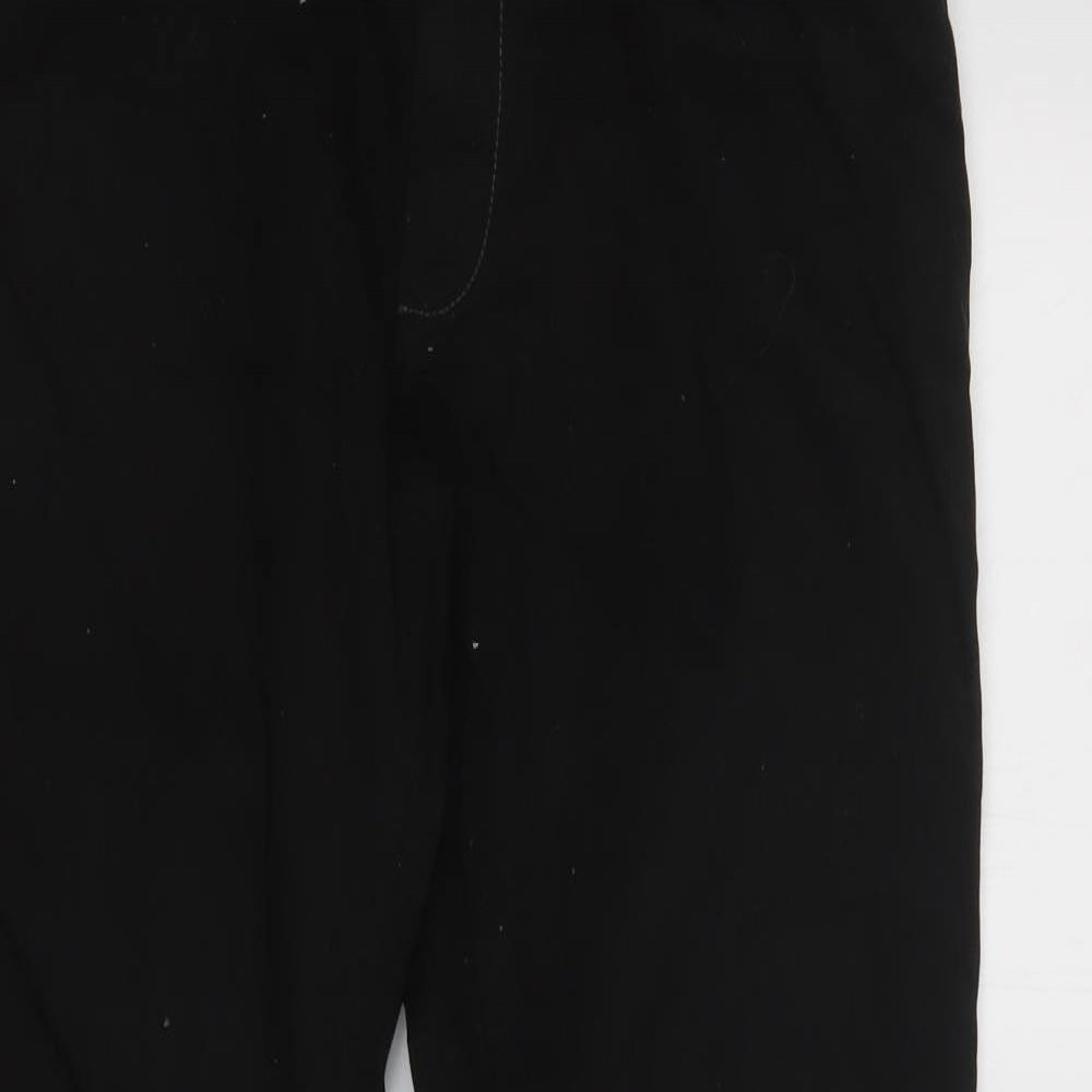 NEXT Mens Black  Cotton Straight Jeans Size 32 L32 in Regular Button