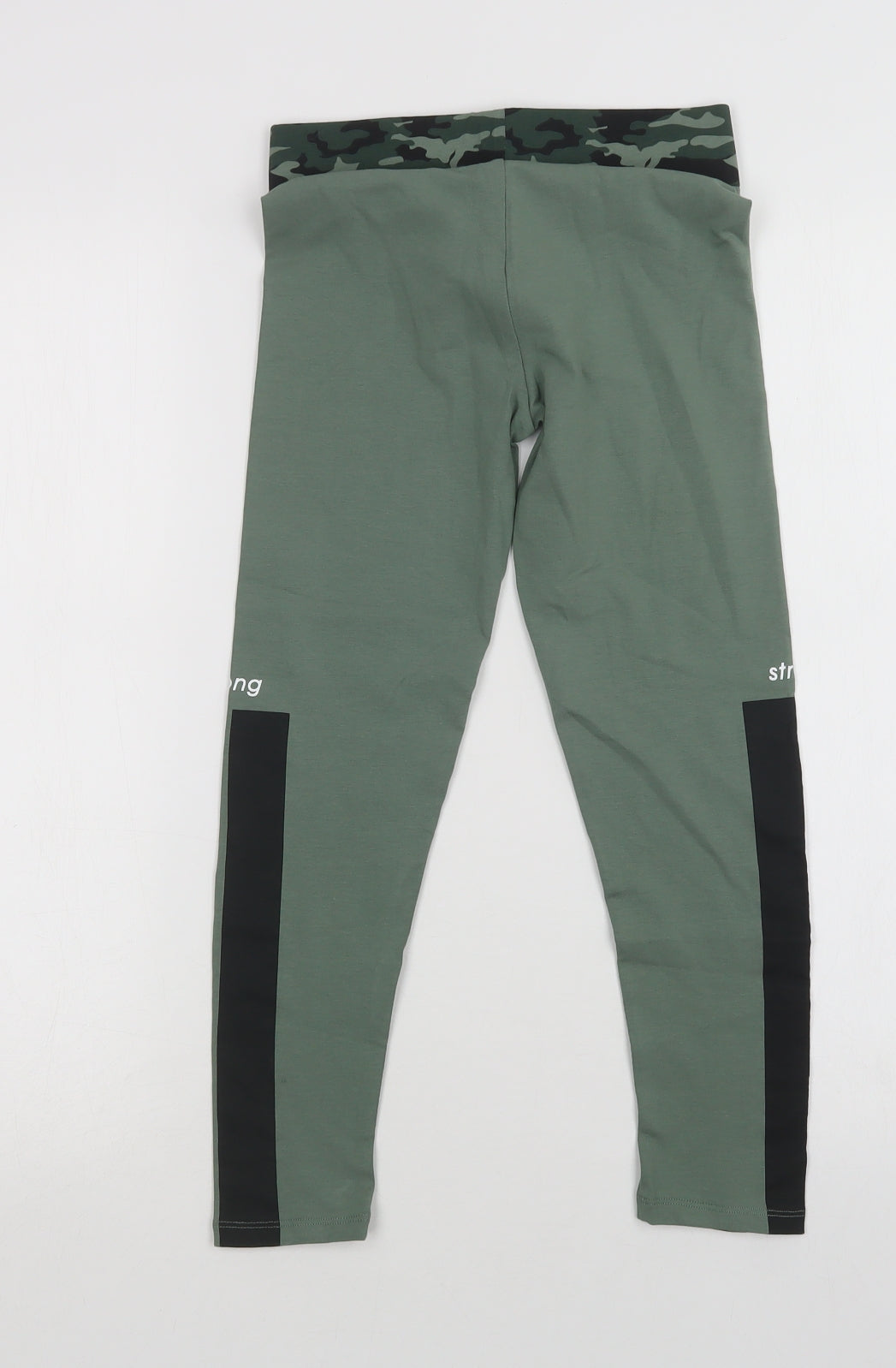 George Girls Green Camouflage Cotton Jegging Trousers Size 10-11 Years  Regular  - Leggings