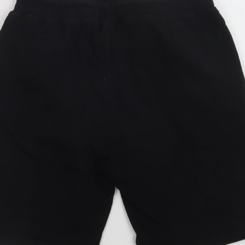 Closure London Mens Black  Cotton Sweat Shorts Size L L9 in Regular Drawstring