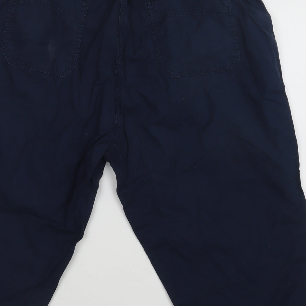 Capsule Womens Blue  Cotton Cropped Trousers Size 18 L20 in Regular