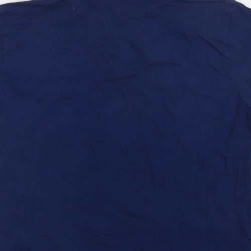 Oak Valley Mens Blue  Cotton  Polo Size L Collared Button - Chicago