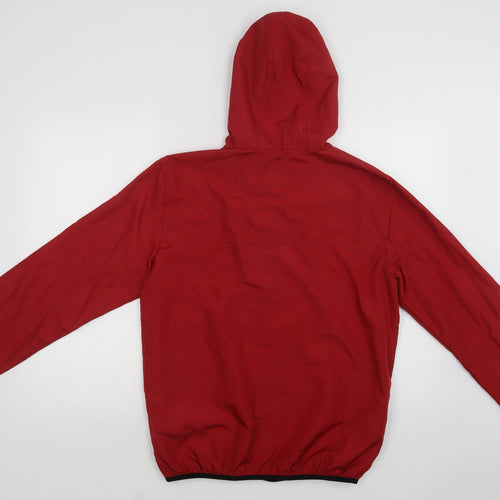 Brave Soul Mens Red  Polyester Full Zip Hoodie Size M