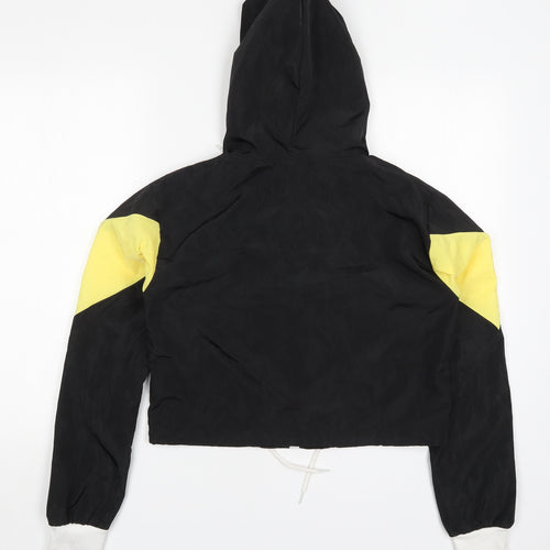 Rising Womens Black   Jacket  Size S  Zip - Yellow Colour Block