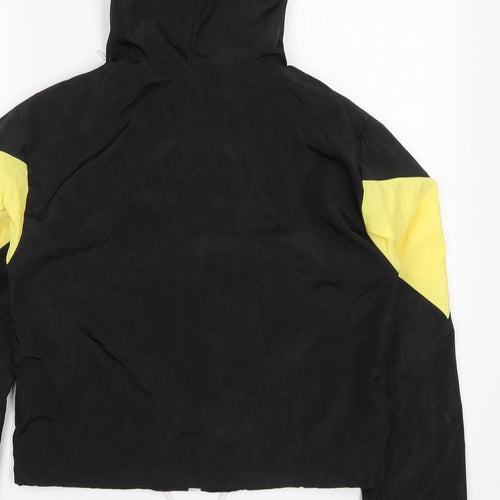 Rising Womens Black   Jacket  Size S  Zip - Yellow Colour Block