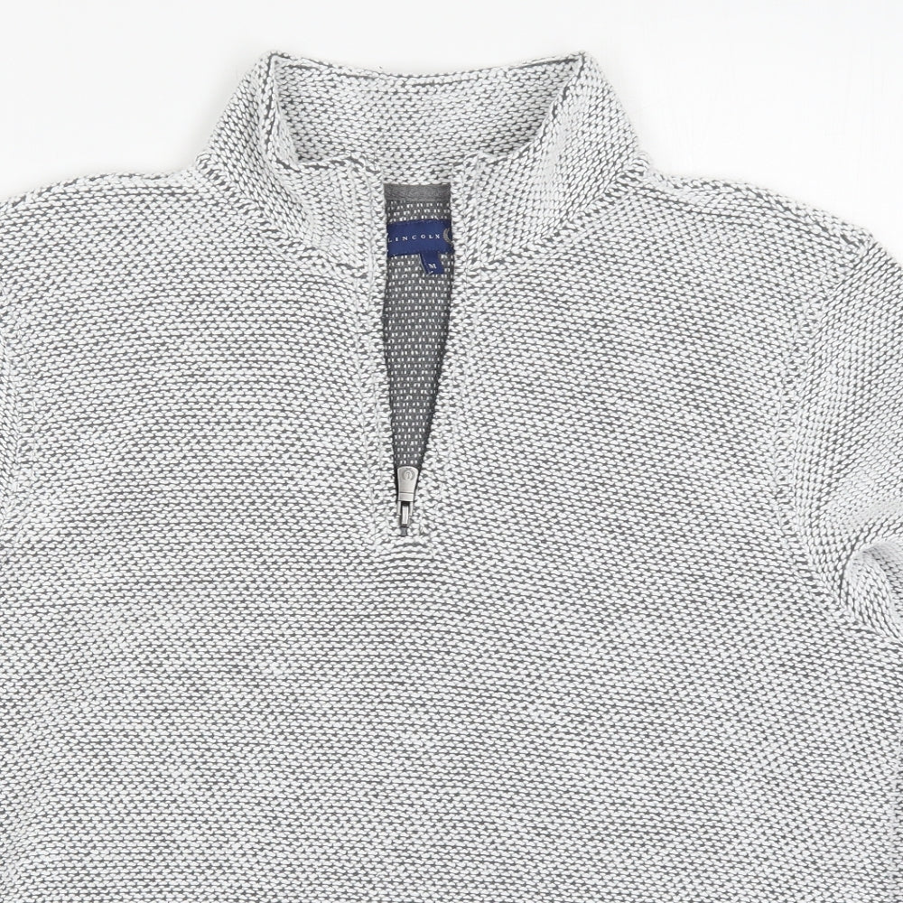 Lincoln Mens Grey  Polyester Pullover Sweatshirt Size M