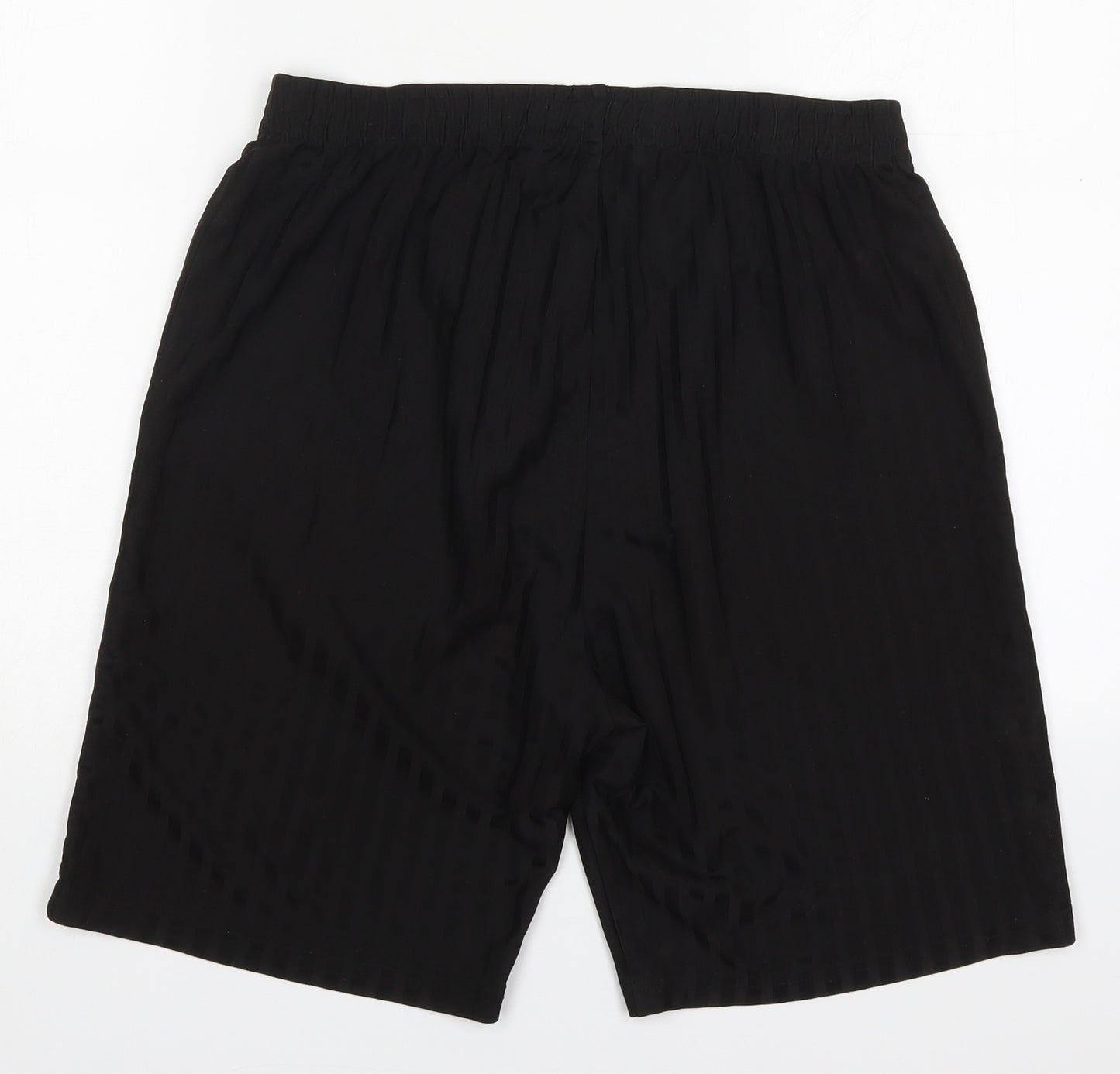 F&F Boys Black Striped Polyester Sweat Shorts Size 15-16 Years  Regular
