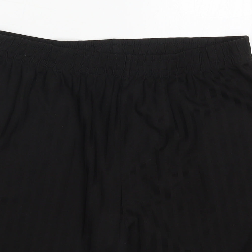 F&F Boys Black Striped Polyester Sweat Shorts Size 15-16 Years  Regular