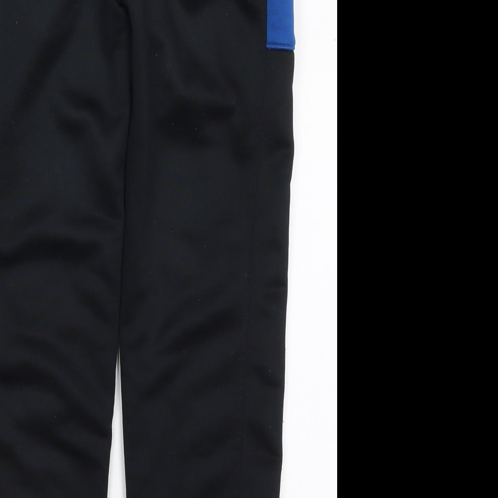 Nike Boys Black  Polyester Sweatpants Trousers Size 8-9 Years  Regular Drawstring - Blue