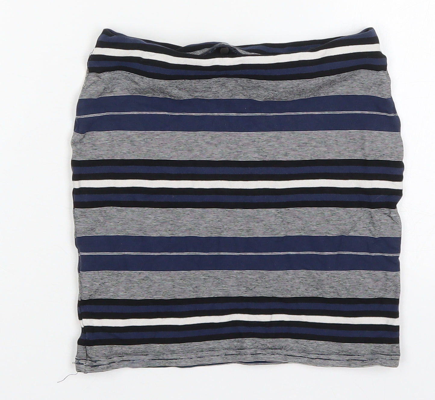 Miss Selfridge Womens Blue Striped Viscose Mini Skirt Size 6