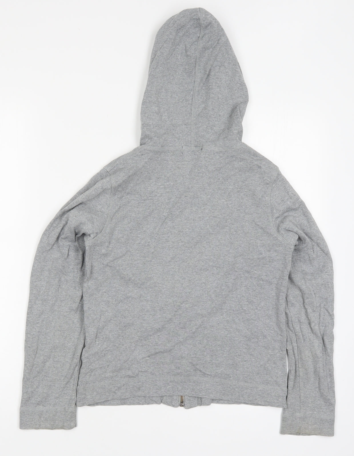 Linea Womens Grey  Cotton Full Zip Hoodie Size S  Zip