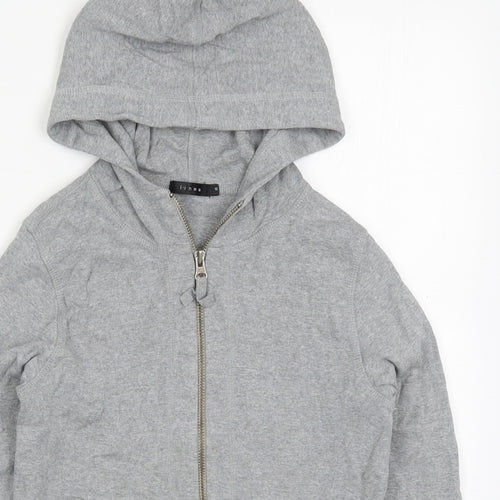 Linea Womens Grey  Cotton Full Zip Hoodie Size S  Zip