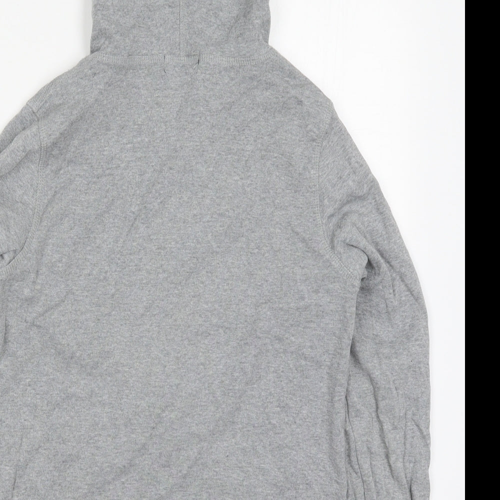 Linea Womens Grey  Cotton Full Zip Hoodie Size S  Zip