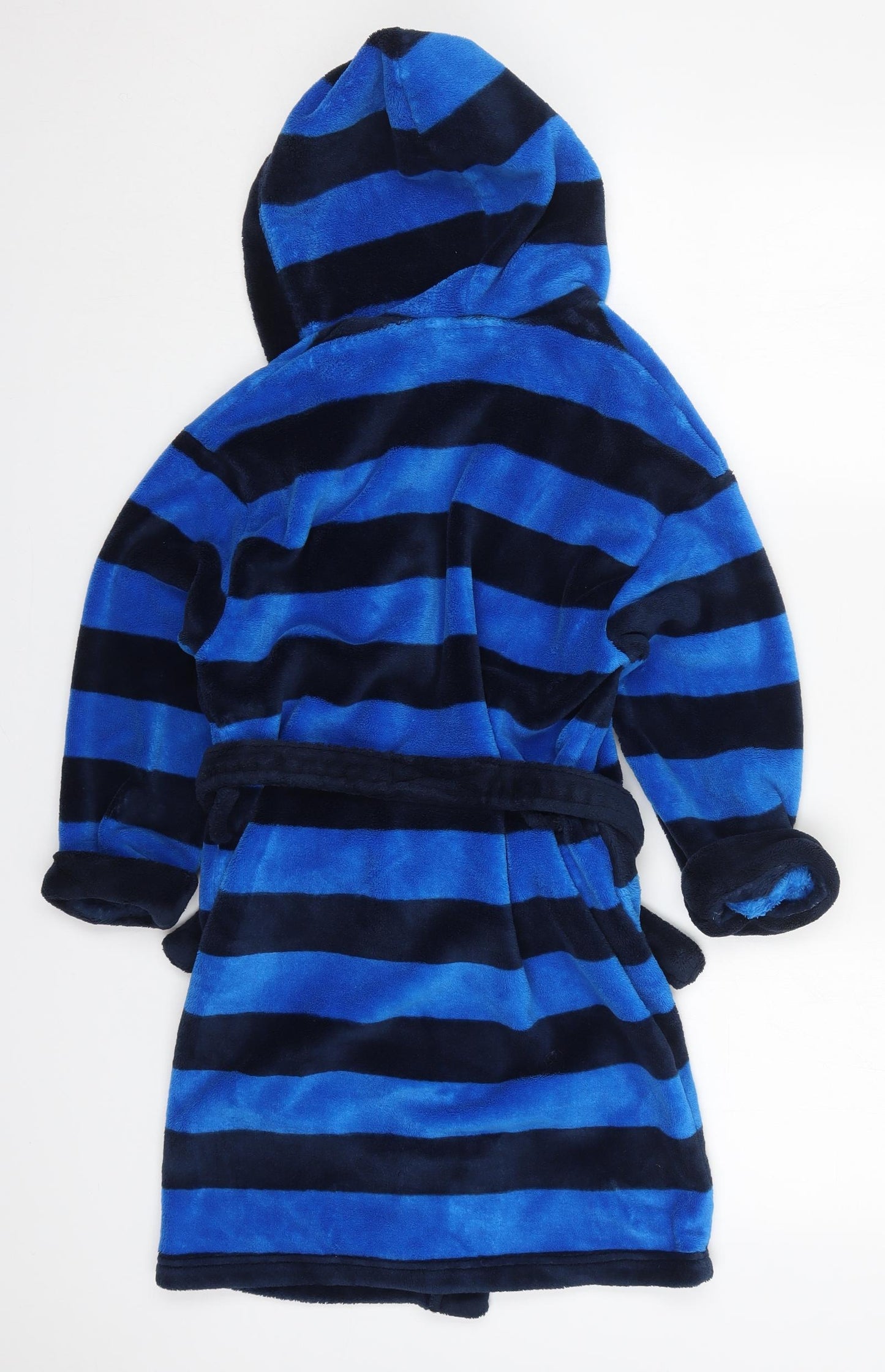 NEXT Boys Blue Striped Polyester  Robe Size 7-8 Years  Tie