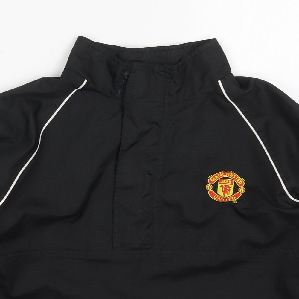 Manchester United Boys Black   Jacket  Size 8-9 Years  Pullover - Manchester United