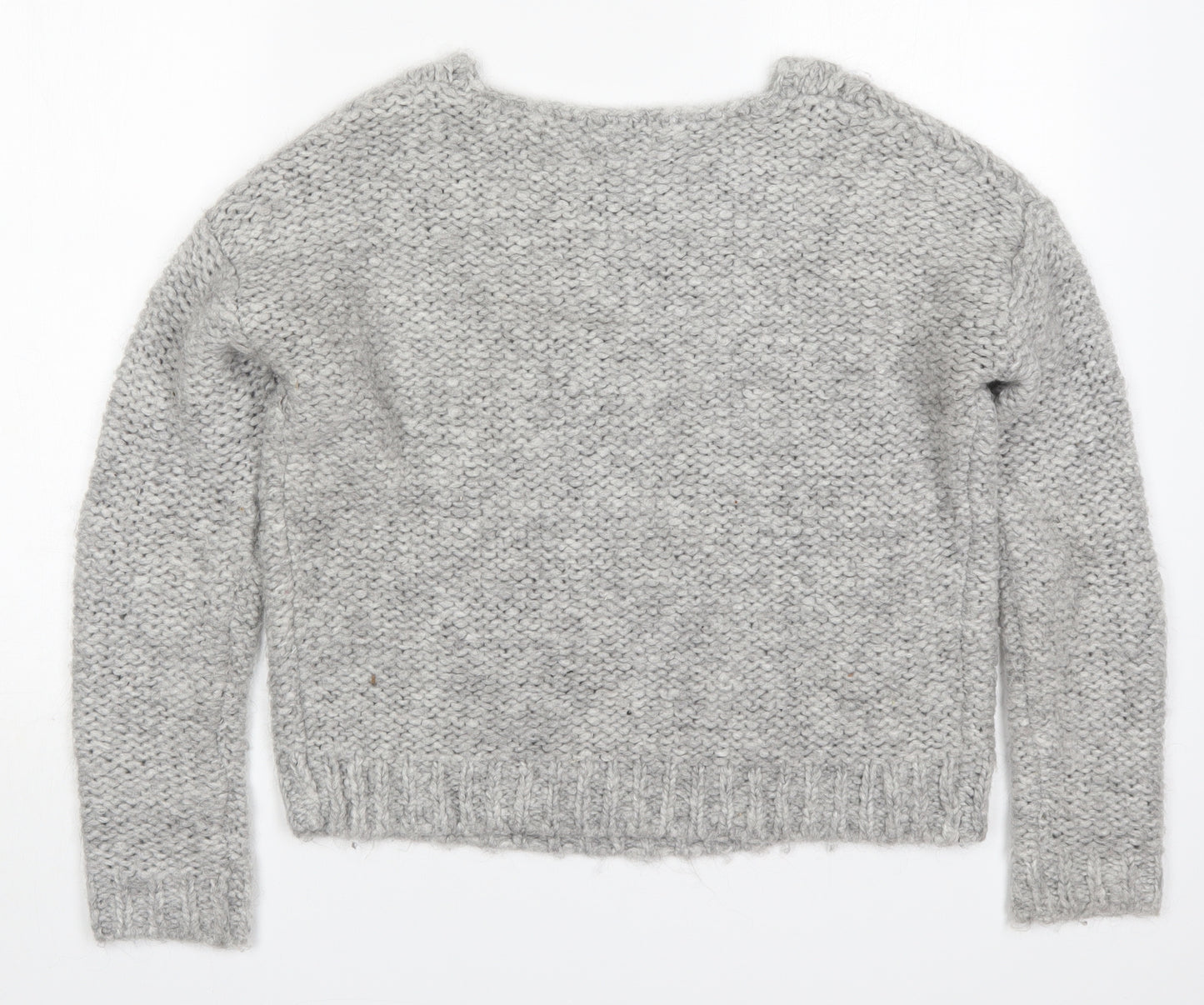 NEXT Womens Grey Round Neck  Acrylic Pullover Jumper Size S