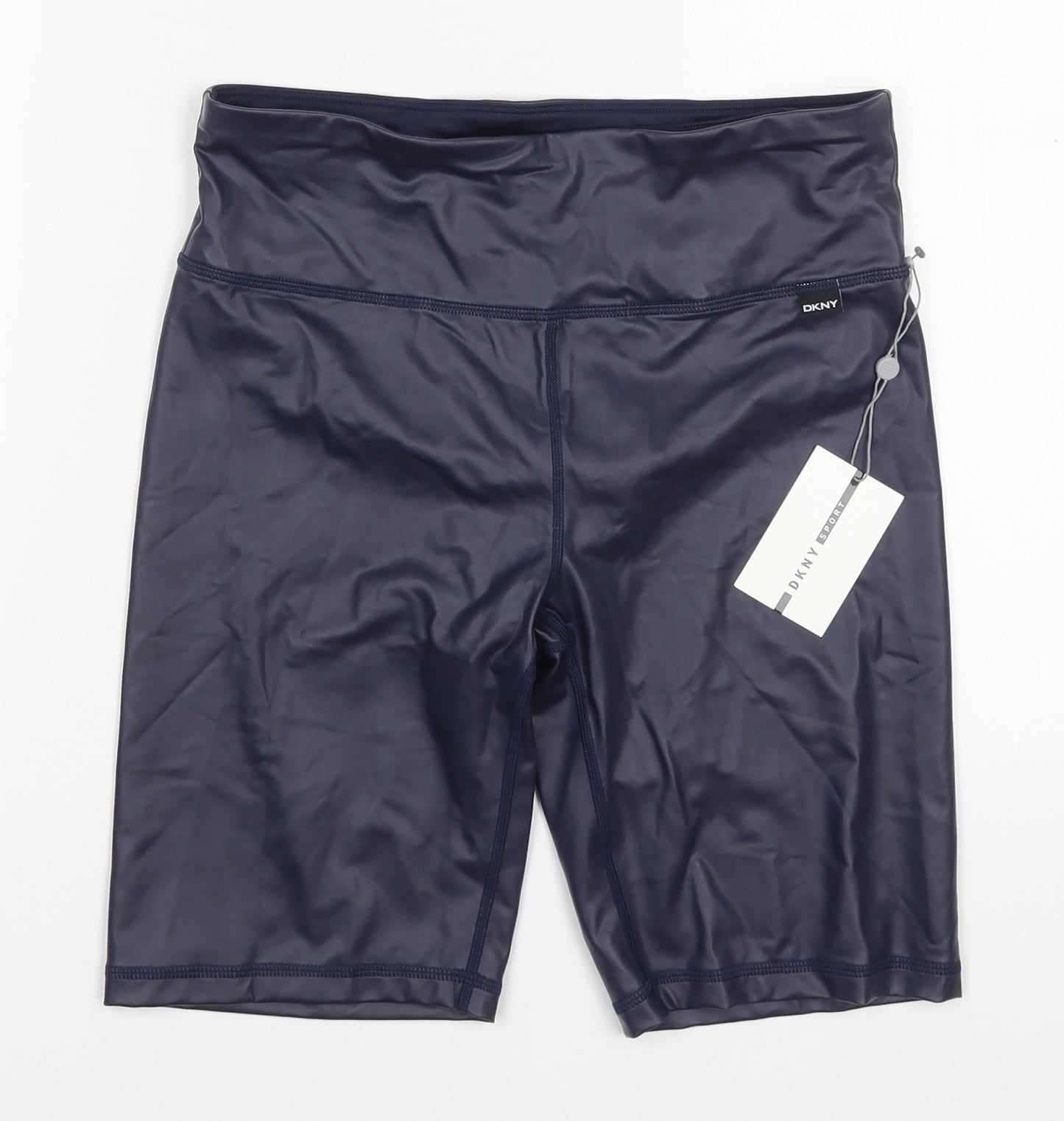 DKNY Womens Blue  Polyester Biker Shorts Size M L8 in Regular