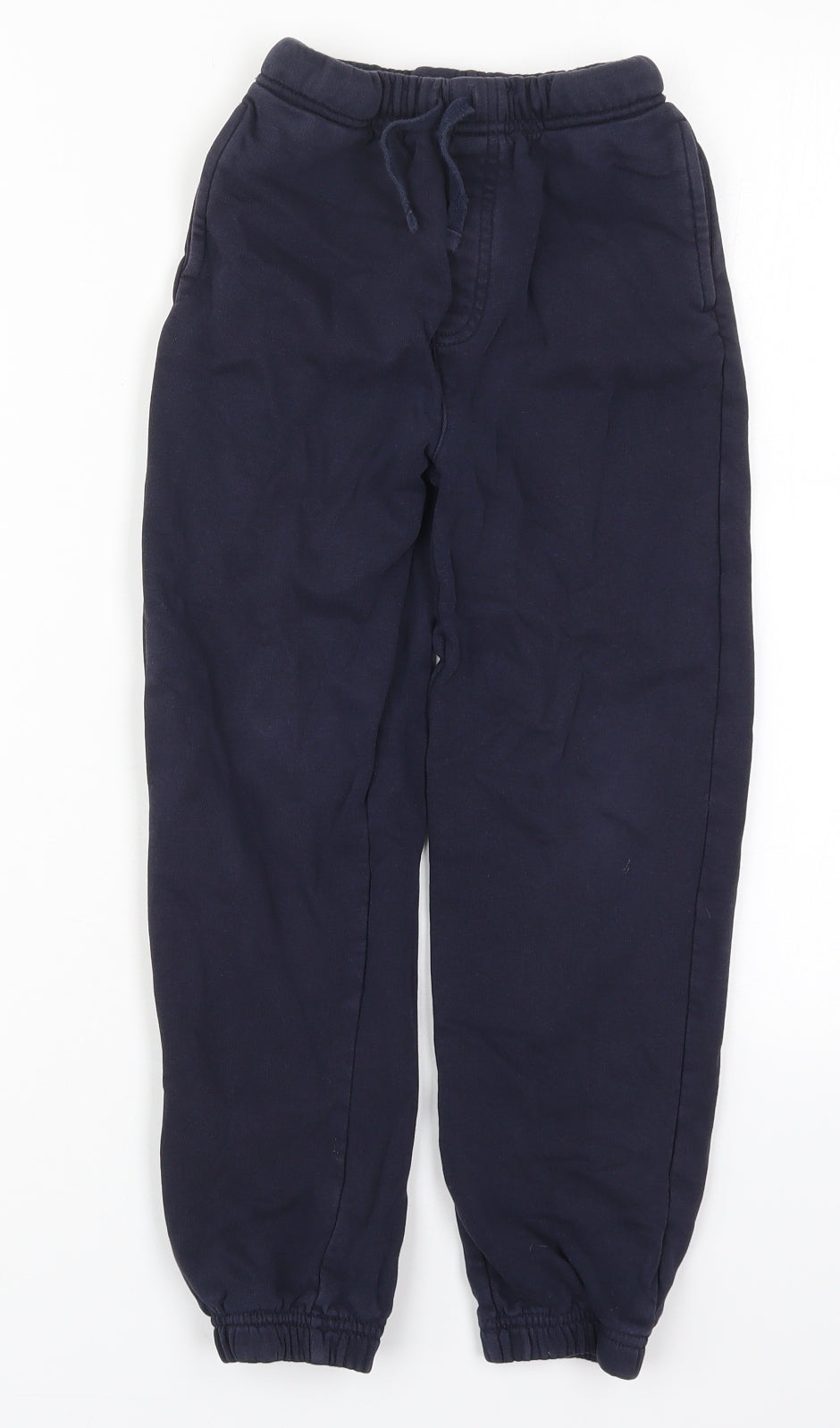 George Boys Blue  Cotton Sweatpants Trousers Size 7-8 Years  Regular Drawstring