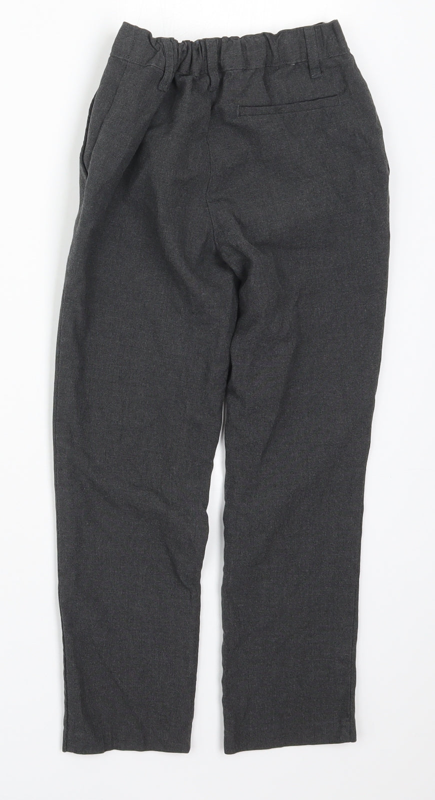 Marks and Spencer Boys Grey  Polyester Dress Pants Trousers Size 7-8 Years  Regular Hook & Eye