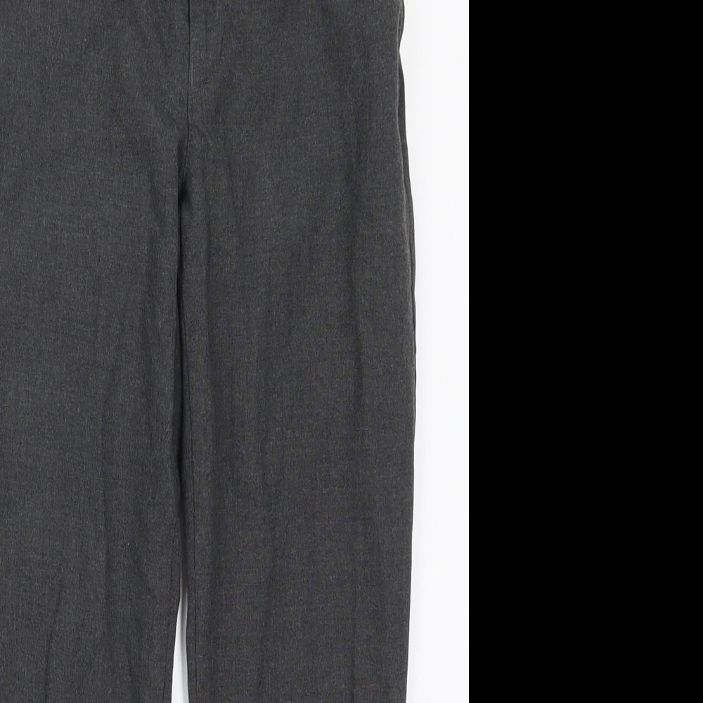 Marks and Spencer Boys Grey  Polyester Dress Pants Trousers Size 7-8 Years  Regular Hook & Eye