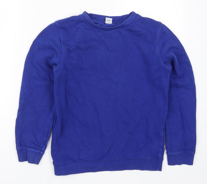 TU Boys Blue  Cotton Pullover Sweatshirt Size 10 Years  Pullover