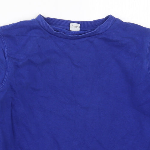TU Boys Blue  Cotton Pullover Sweatshirt Size 10 Years  Pullover