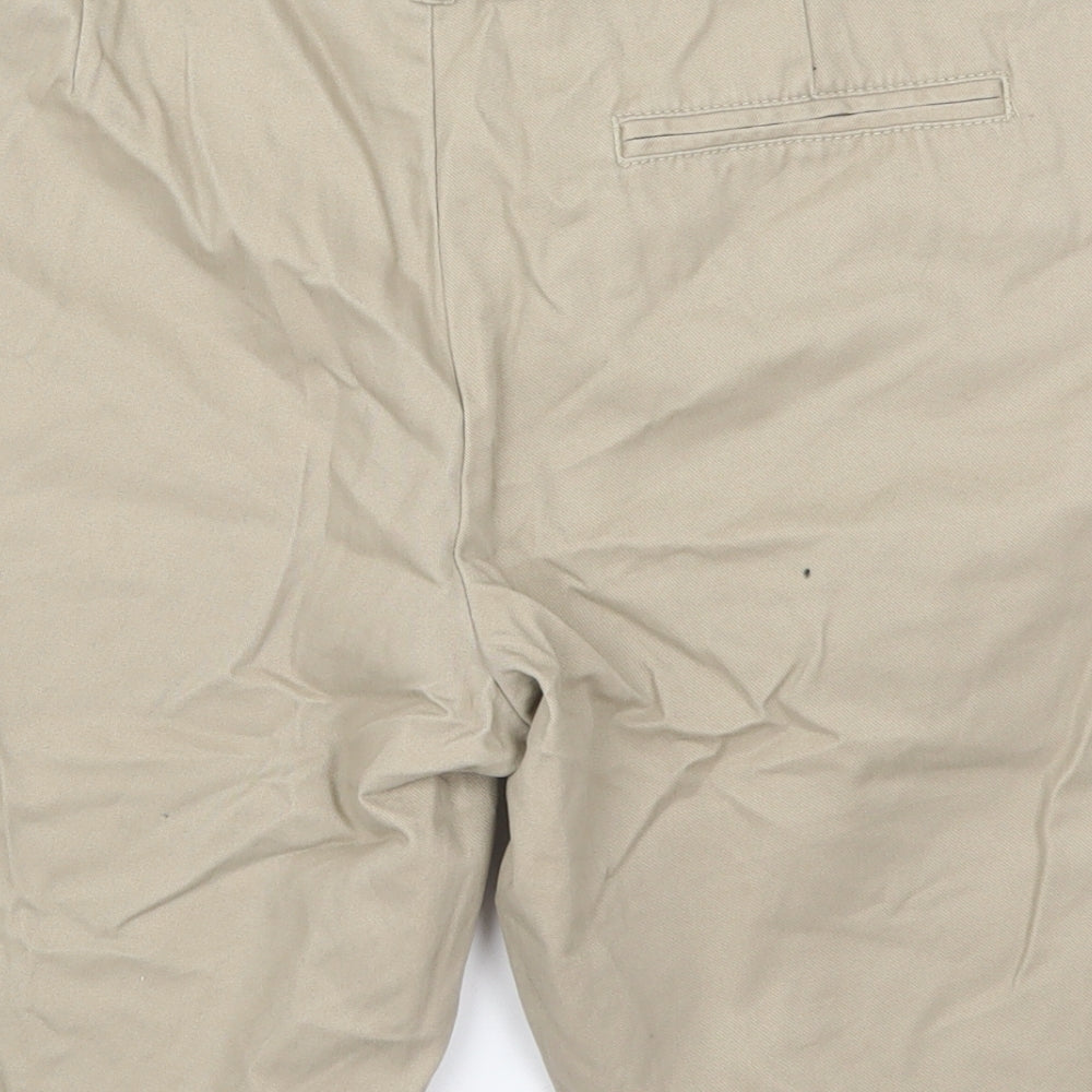 Primark Mens Beige  Cotton Bermuda Shorts Size 34 L10 in Regular Button