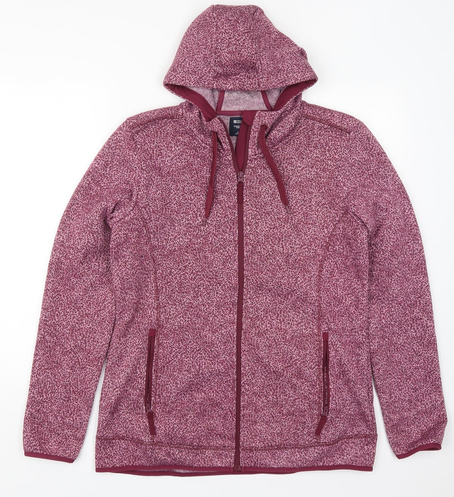 Mountain Warehouse Womens Pink Animal Print Polyester Full Zip Hoodie Size 18  Zip