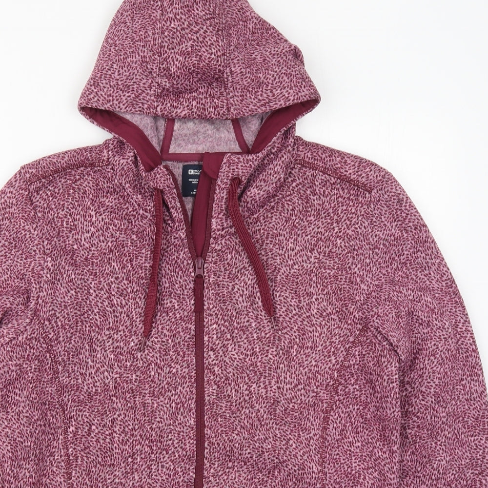 Mountain Warehouse Womens Pink Animal Print Polyester Full Zip Hoodie Size 18  Zip