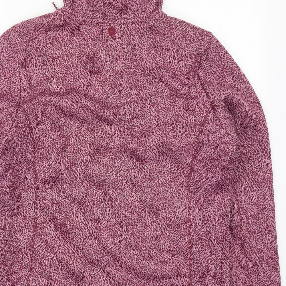 Mountain Warehouse Womens Pink Animal Print Polyester Full Zip Hoodie Size 18  Zip