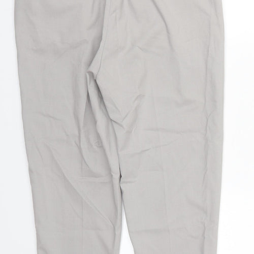 ASOS Mens Grey  Polyester Trousers  Size 32 L24 in Regular Button