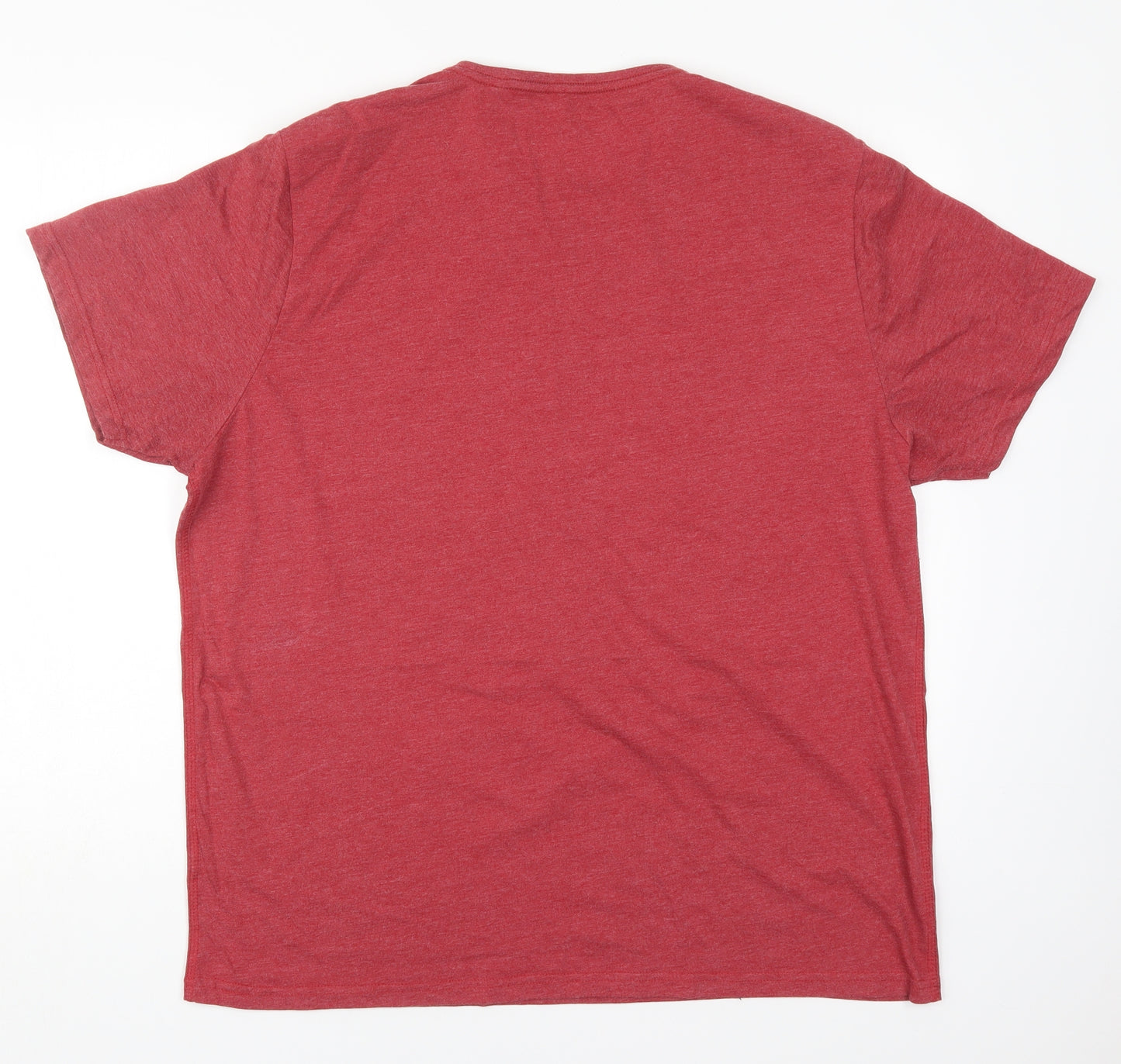 Matalan Mens Red  Cotton  T-Shirt Size 2XL Crew Neck  - Have Your Elf a Merry Little Christmas