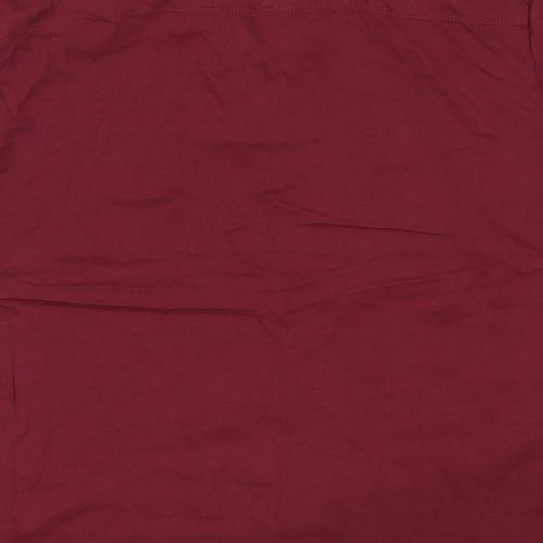 W&B Mens Red  Cotton  Polo Size L Collared Pullover