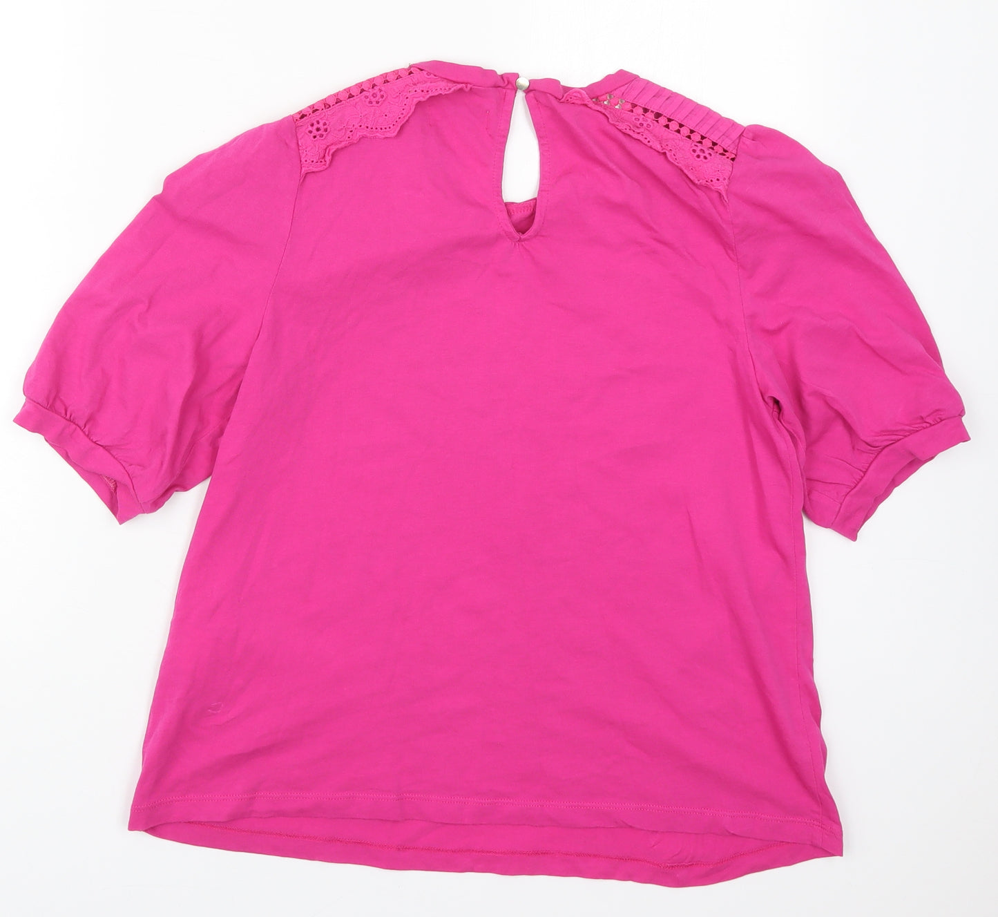 Love Roses Womens Pink  Cotton Basic T-Shirt Size 12 Round Neck